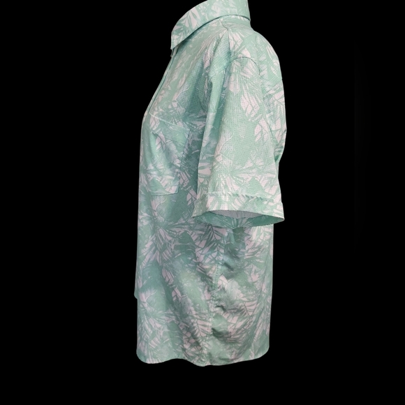 Apt.9 Men's Mint Green Leaf Print Shirt Med - Picture 9 of 10